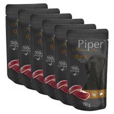 Piper Platinum Pure hrană la plic pentru câini, raţă 6 x 150 g