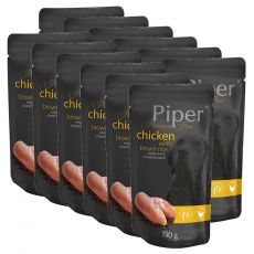 Piper Platinum Pure hrană la plic cu pui și orez brun 12 x 150 g