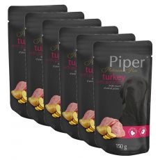 Piper Platinum Pure hrană la plic curcan şi cartofi 6 x 150 g