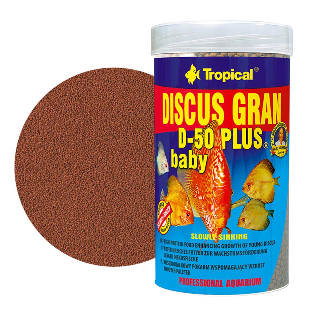 Granule pentru pești discus TROPICAL D-50 puiet 250 ml / 130 g