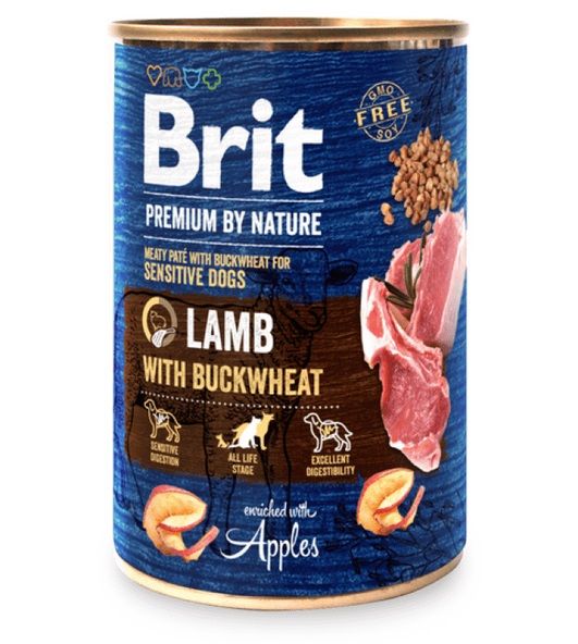 Brit premium by Nature Lamb Conservă cu de hrișcă 400 g