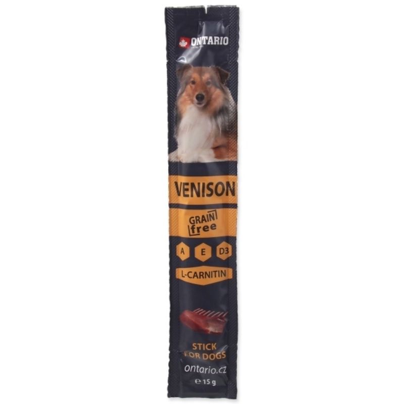 ONTARIO baton din carne vânat pentru câini 15 g