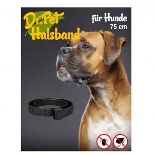 Dr.Pet zgardă antiparazitară pentru câini, ROȘIE 75cm