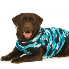 Îmbrăcăminte post-operatorie pentru câini XXL camuflaj albastru