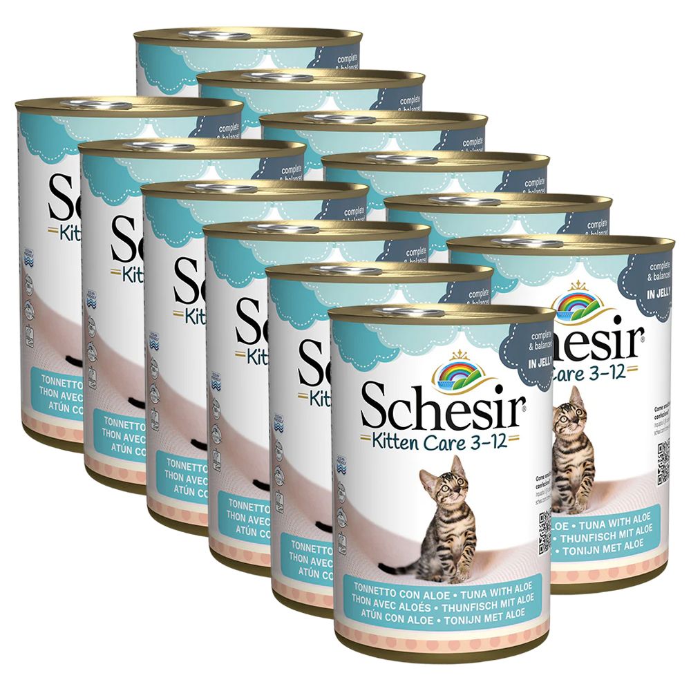 Schesir kitten ton și aloe vera în gelatină 12 x 140 g