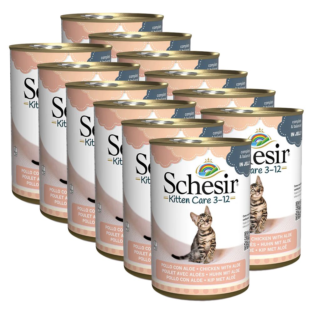 Schesir kitten pui cu aloe vera în gelatină 12 x 140 g