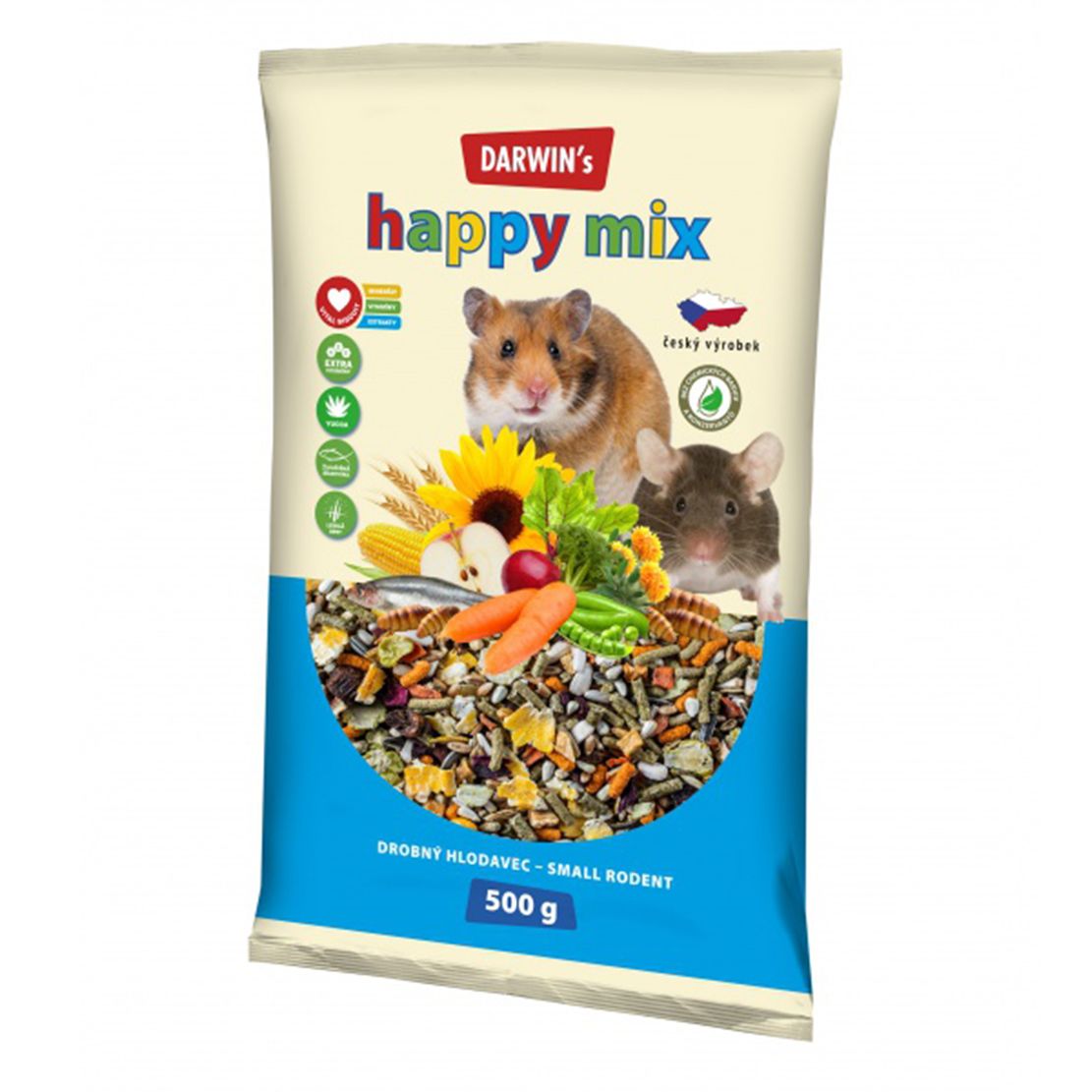 Hrană Darwin’s Happy Mix pentru rozătoare mici 500 g