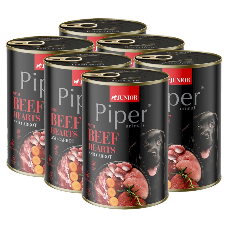 Piper Junior conservă cu inima de vită și morcovi 6 x 400 g