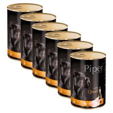 Piper Adult conservă pentru câine cu prepeliţă 6 x 400 g