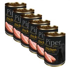 Piper Platinum Pure conservă cu pui și orez brun 6 x 400 g