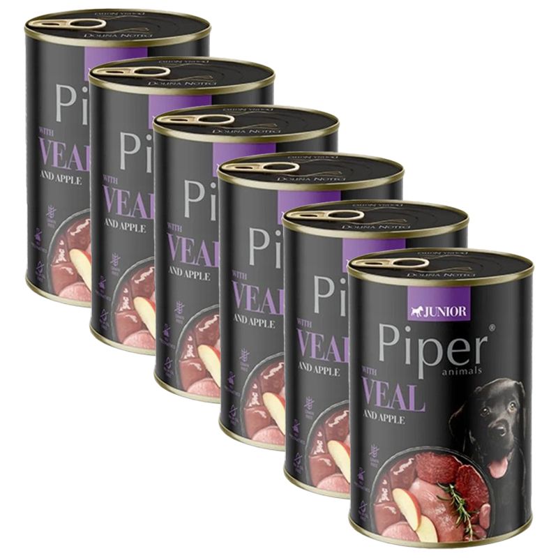 Conservă Piper Junior vițel și mere 6 x 400 g