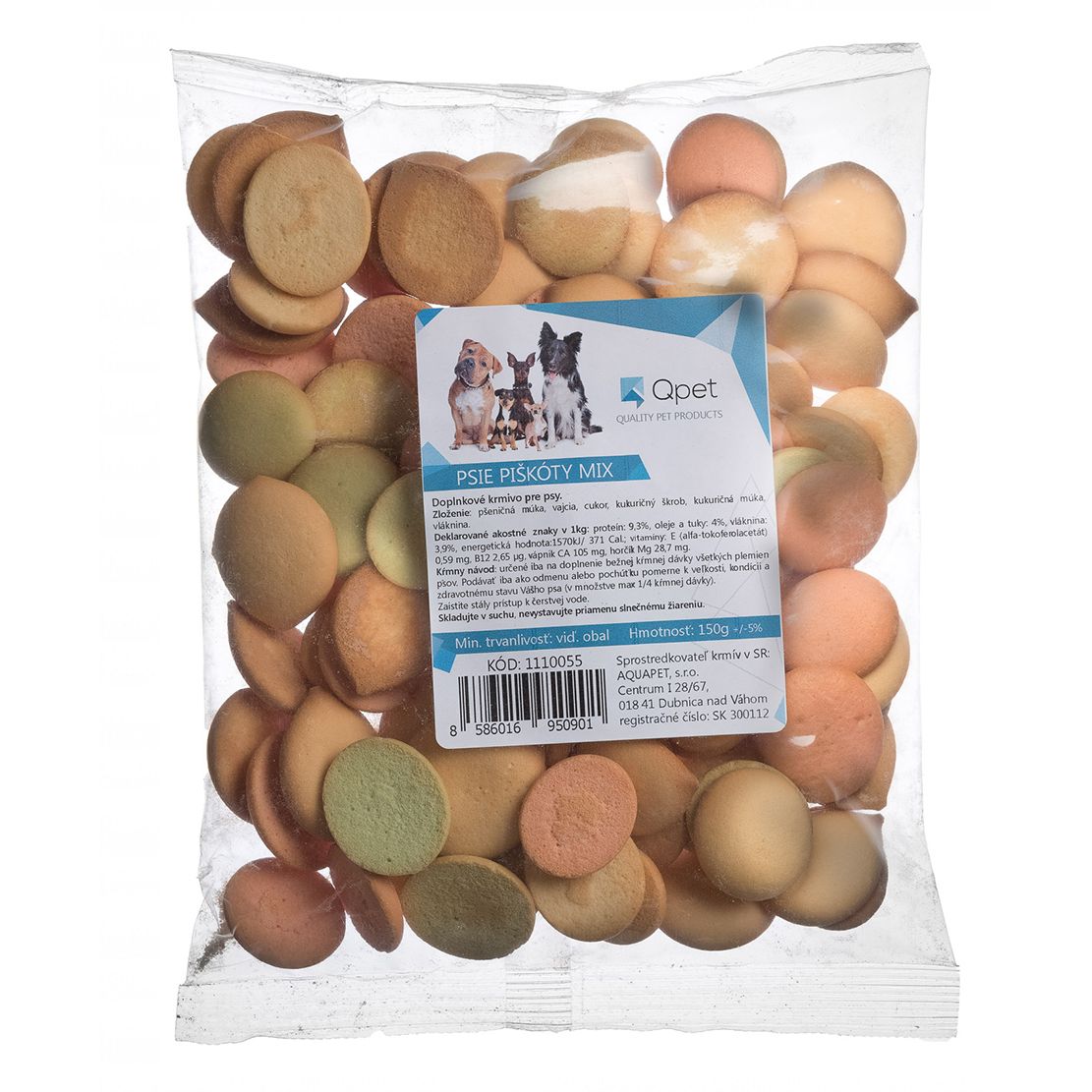 Qpet Dog Amestec de biscuiți 150 g