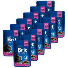 Pliculeț BRIT Premium Cat Chicken & Turkey 12 x 100 g