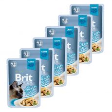 Pungă BRIT Premium Cat Pui în sos gravy 6 x 85 g