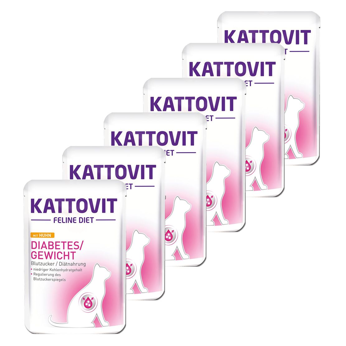 Kattovit Diabetes pachet cu pui 6 x 85 g
