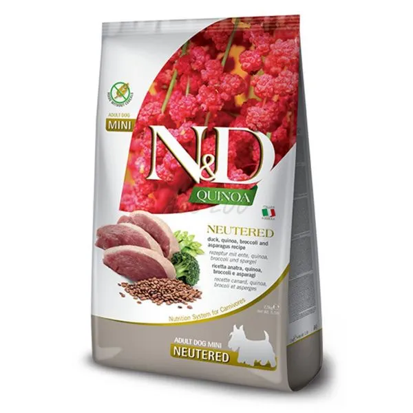 Farmina N&D dog GF QUINOA ADULT MINI Neutered duck 2,5 kg | ABC-ZOO
