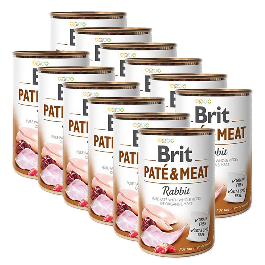 Conservă Brit Paté & Meat Rabbit, 12 x 400 g