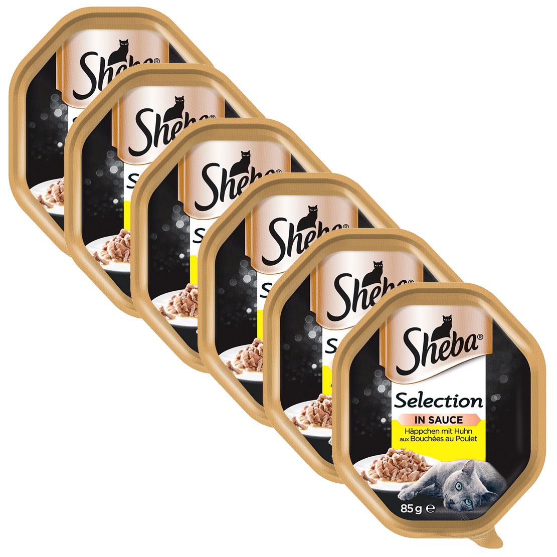 Sheba Sauce Spéciale Bucăți de păsări de curte 6 x 85 g