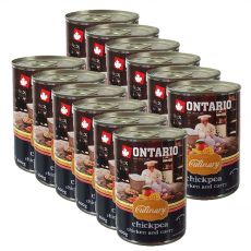 Conservă ONTARIO Culinary Chickpea, Chicken and Curry 12 x 400 g