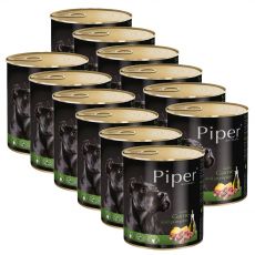 Piper Adult conservă pentru câini cu carne de vânat și dovleac 12 x 800 g