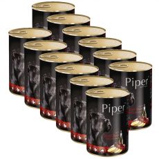Piper Adult conservă pentru câini cu ficat de vită și cartofi 12 x 400 g