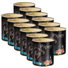 Piper Adult conservă pentru câini cu miel, morcovi și orez brun 12 x 800 g
