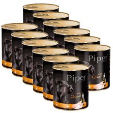 Piper Adult conservă pentru câine cu prepeliţă 12 x 800 g