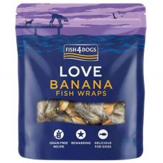 FISH4DOGS Love Banana Fish Wraps 100 g