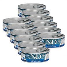Farmina N&D cat tuna, squid & shrimp can 12 x 80 g