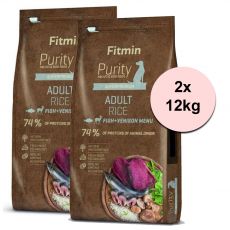 Fitmin Purity Adult Rice Fish & Venison 2 x 12 kg