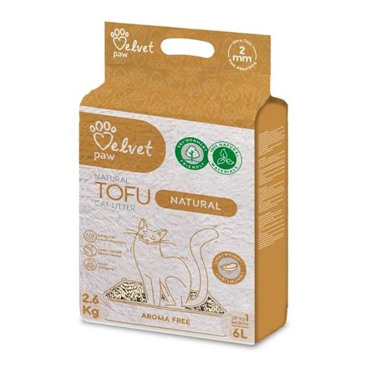 Litieră pentru pisici Velvet Paw Tofu original 6 l