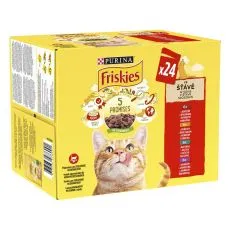 FRISKIES multipack cu pui, cu vită, cu miel, cu rață &icirc;n sos 24 x 85 g