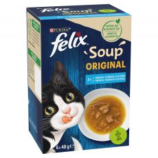 FELIX Soup Selecție delicioasă cu cod, cu ton, cu cambulă 6 x 48 g