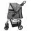 Buggy 47 x 100 x 80 cm cărucior pentru c&acirc;ini și pisici, gri