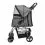 Buggy 47 x 100 x 80 cm cărucior pentru c&acirc;ini și pisici, gri
