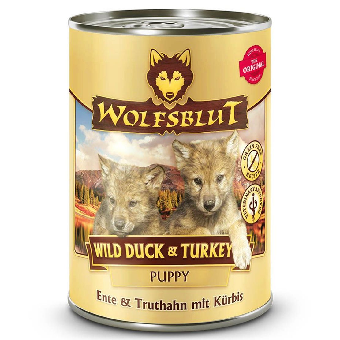 Conservă Wolfsblut Wild Duck & Turkey Puppy 395 g