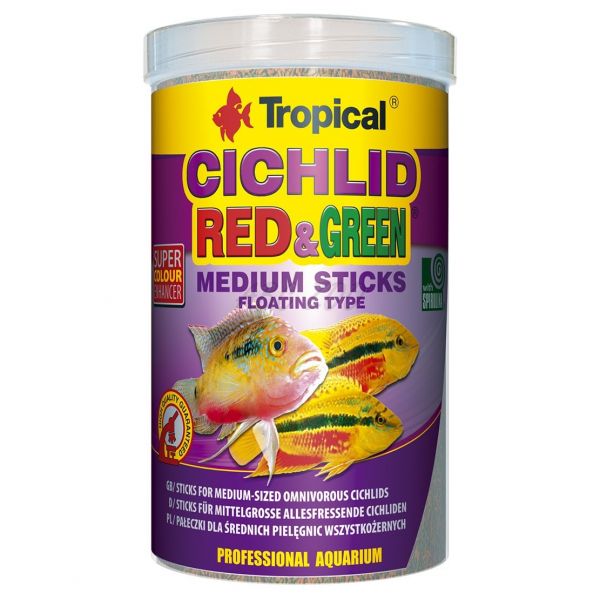 TROPICAL Cichl. Red/Green Medium Sticks 1200ml