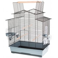 Colivie pentru păsări IZA III - neagră - 58,5 x 38 x 65 cm