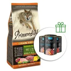 Primordial GF Adult Deer & Turkey 12kg + 3 x conservă GRATUIT