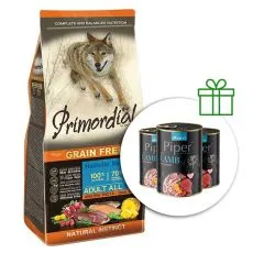 Primordial GF Adult Trout & Duck 12kg + 3 x conservă GRATUIT