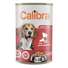 Conservă Calibra Dog Adult vită și ficat 1240 g