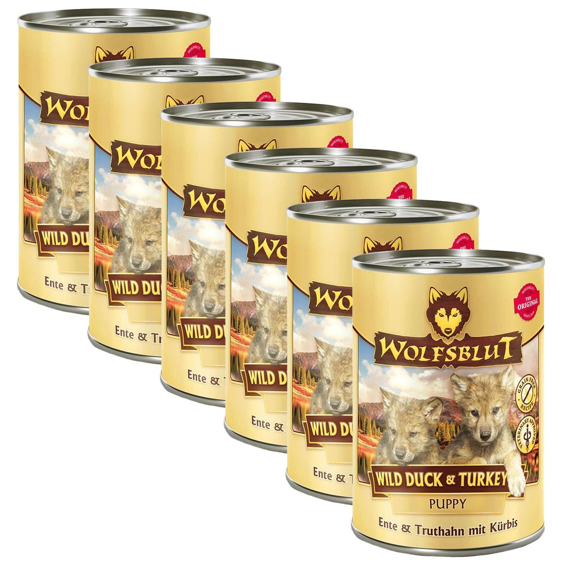 Conservă Wolfsblut Wild Duck & Turkey Puppy 6 x 395 g
