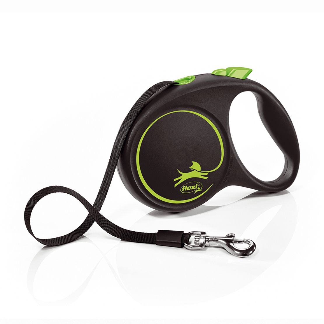 Lesa Flexi STYLE lesă M de până la 25kg, bandă de 5m– verde
