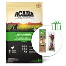 Acana Senior 11,4 kg + Bon Idea Bone pentru c&acirc;ine 2buc GRATUIT