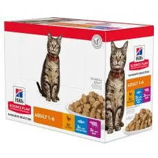 Hill's Science Plan Feline Adult Pui & Vită & Pește de Ocean 12 x 85g