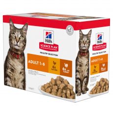Hill's Science Plan Feline Adult Pui & Curcan 12 x 85g 