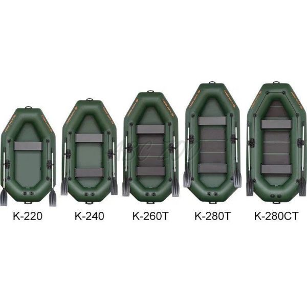 Barcă Kolibri K-220TP verde - podea solidă + suport motor
