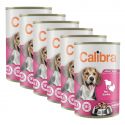 Conservă Calibra Dog Adult vițel și curcan 6 x 1240 g