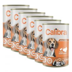 Conservă Calibra Dog Adult curcan și pui 6 x 1240 g