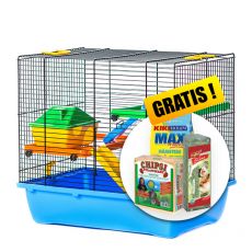 Cușcă hamster GINO I color + accesorii - 42 x 29 x 38 cm + CADOU